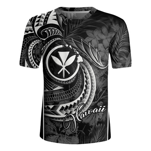 Hawaii Custom Personalised Rugby Jersey Polynesian Patterns Tropical Flowers Curve Style