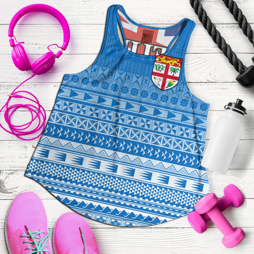 Fiji Women Tank Tapa Fijian Seamless Pattern