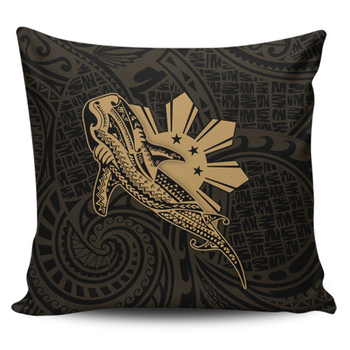 Philippines Filipinos Pillow Cover Tribal Whale Shark