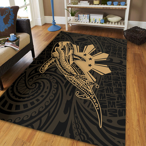 Philippines Filipinos Area Rug Tribal Whale Shark