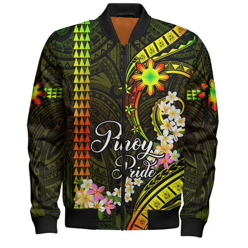 Philippines Filipinos Bomber Jacket Pinoy Pride Tribal Patterns Curve Style