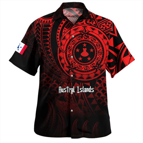 Austral Islands Hawaiian Shirt Pearl Of The Pacific Red Polynesian Tattau