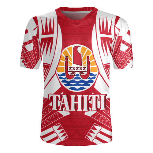 Tahiti Custom Personalised Rugby Jersey Tattoo Style