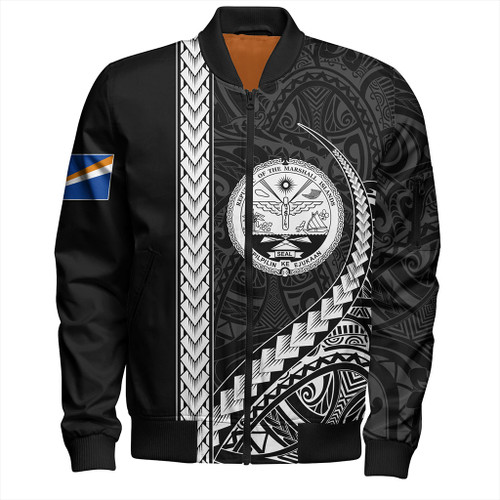 Marshall Islands Bomber Jacket Tribal Micronesian Coat Of Arms