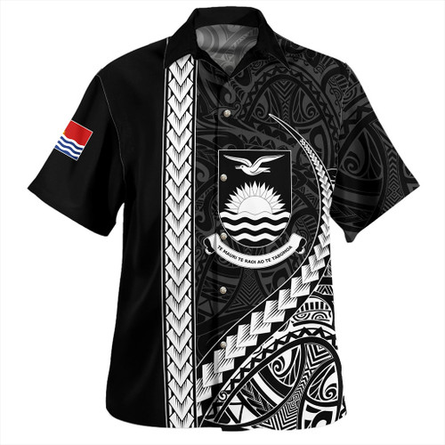 Kiribati Hawaiian Shirt Tribal Micronesian Coat Of Arms