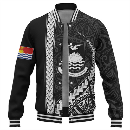 Kiribati Baseball Jacket Tribal Micronesian Coat Of Arms
