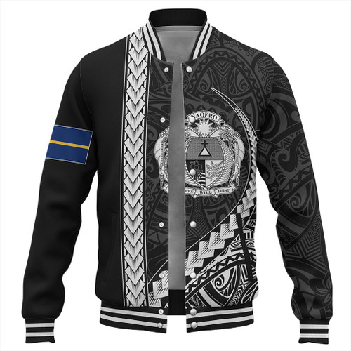Nauru Baseball Jacket Tribal Micronesian Coat Of Arms