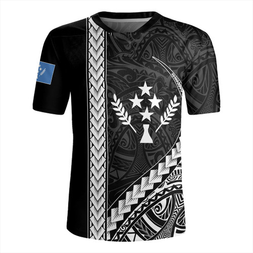Kosrae Rugby Jersey Tribal Micronesian Coat Of Arms