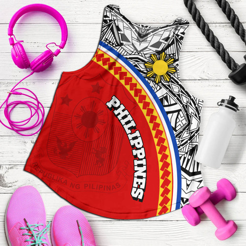 Philippines Filipinos Custom Personalised Women Tank Tribal Patterns Curve Style