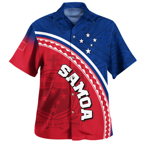 Samoa Custom Personalised Hawaiian Shirt Polynesian Tribal Patterns Curve Style