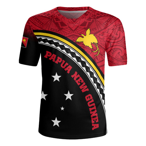 Papua New Guinea Custom Personalised Rugby Jersey Polynesian Tribal Patterns Curve Style