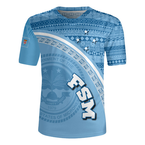 Federated States Of Micronesia Custom Personalised Rugby Jersey Micronesia Tribal Patterns Curve Style