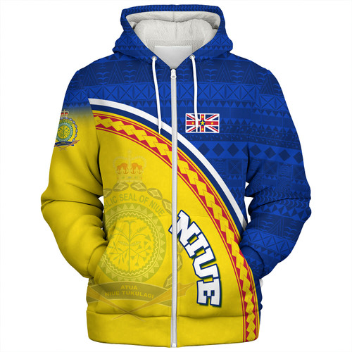 Niue Custom Personalised Sherpa Hoodie Niue Patterns Hiapo Curve Style