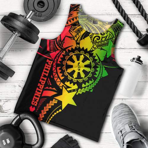 Philippines Filipinos Tank Top - Proud To Be Filipino Tribal Sun Batok Reggae Style