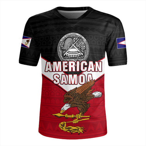 American Samoa Rugby Jersey Custom Polynesian Tribal Sport Style