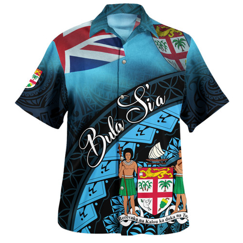 Fiji Custom Personalised Hawaiian Shirt Bula Si'a Fijian Flag Tapa Patterns Style