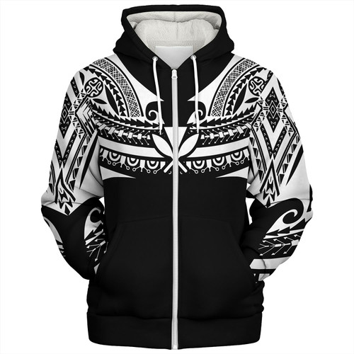 Hawaii Custom Personalised Sherpa Hoodie Polynesian Tattoo Style