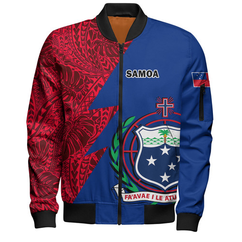 Samoa Custom Personalised Bomber Jacket Flash Style