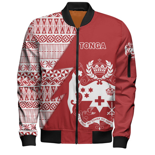 Tonga Custom Personalised Bomber Jacket Flash Style