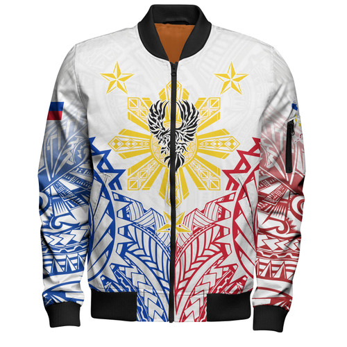 Philippines Filipinos Custom Personalised Bomber Jacket Filipino Sun with Eagle Style