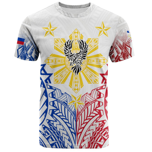 Philippines Filipinos Custom Personalised T-Shirt Filipino Sun with Eagle Style