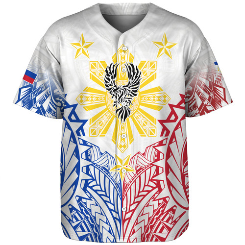 Philippines Filipinos Custom Personalised Baseball Shirt Filipino Sun with Eagle Style