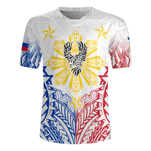 Philippines Filipinos Custom Personalised Rugby Jersey Filipino Sun with Eagle Style