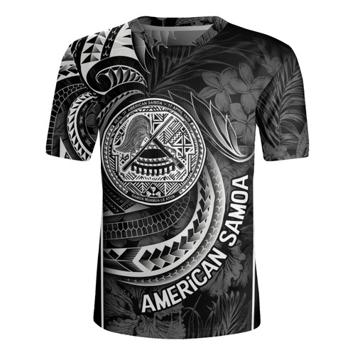 American Samoa Custom Personalised Rugby Jersey Seal Tribal Patterns Tropical Flowers Curve Style