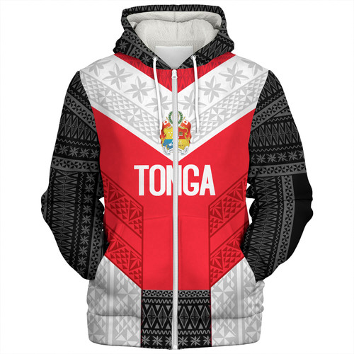 Tonga Custom Personalised Sherpa Hoodie Mate Ma'a Tonga Ngatu Patterns