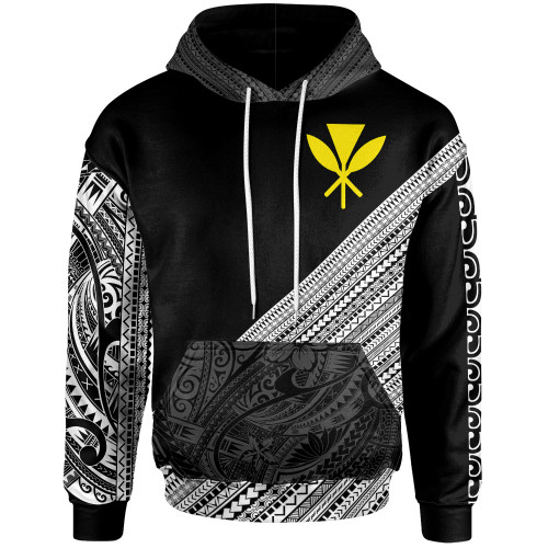 Hawaii Polynesian Custom Personalised Hoodie - Diagonal Pattern White1