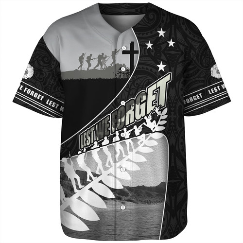 New Zealand Baseball Shirt Lest We Forget Anzac Bay Beach