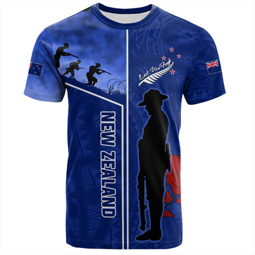 New Zealand T-Shirt Anzac Day Lest We Forget Poppy