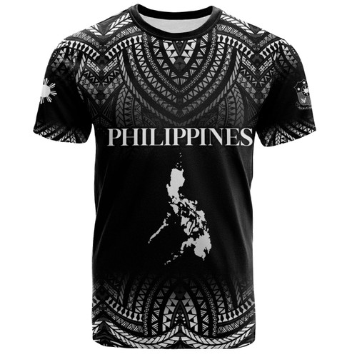 Philippines Filipinos Custom Personalised T-Shirt Filipino Black Fog Style