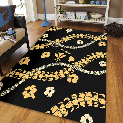 Hawaii Area Rug Curve Floral Lei