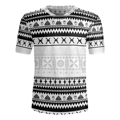 Fiji Rugby Jersey Fijian Masi Pattern Palm Style