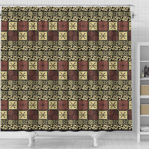 Tonga Shower Curtain Ngatu Style