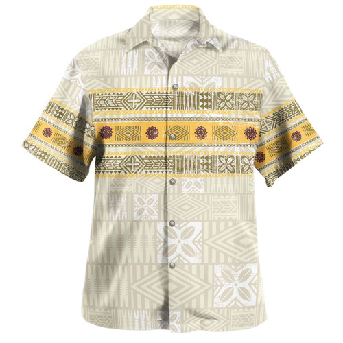 Fiji Hawaiian Shirt Fijian Masi Tapa Design