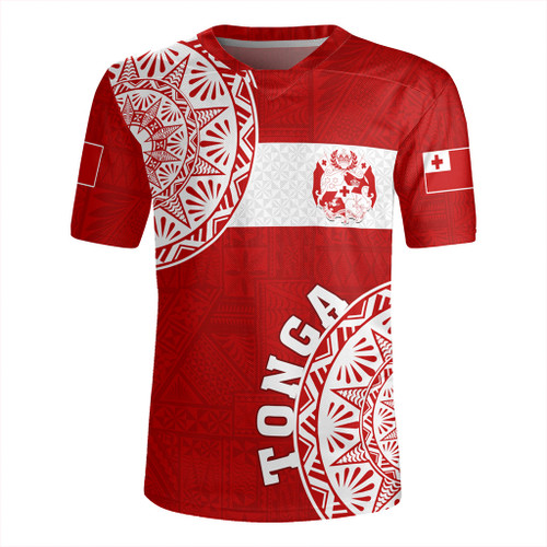 Tonga Rugby Jersey Kingdom of Tonga Ngatu Pattern Circle