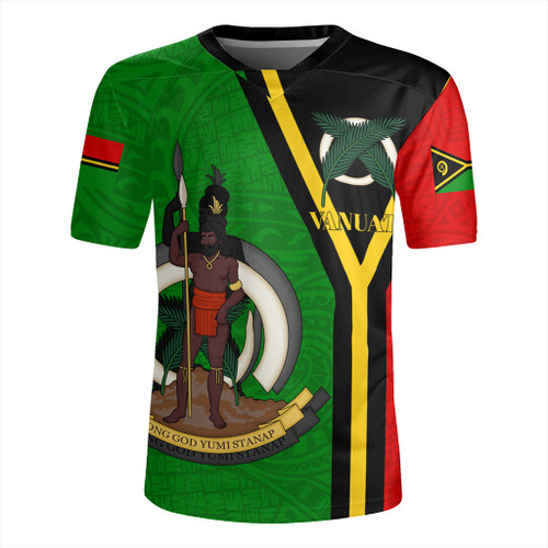 Vanuatu Rugby Jersey Melanesia Flag Design