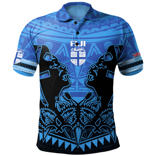 Fiji Polo Shirt Fiji Bati Masi Tapa Style