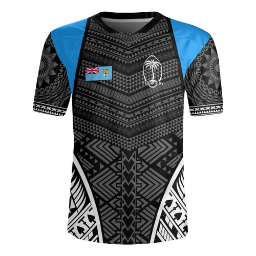 Fiji Rugby Jersey - Custom Fijian Tapa Patterns Sport Style