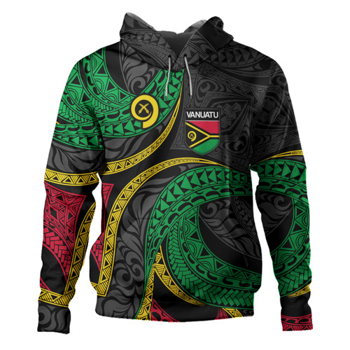 Vanuatu Hoodie - Custom Proud Vanuatu Tribal Pattern Mix Flag