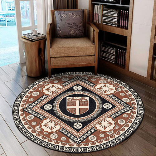 Fiji Round Rug Bula Unique Coat Of Arms