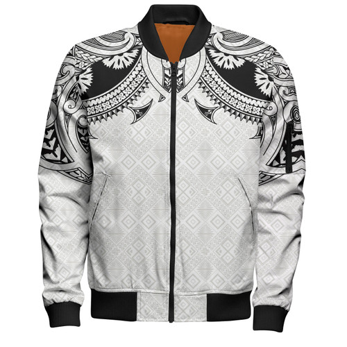 Fiji Bomber Jacket Fijian Masi Pacific Tribal Designs