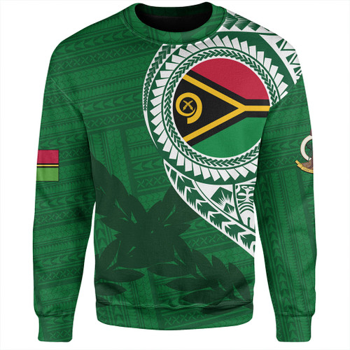 Vanuatu Sweatshirt Tribal Melanesia Leaf