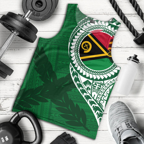 Vanuatu Tank Top Tribal Melanesia Leaf