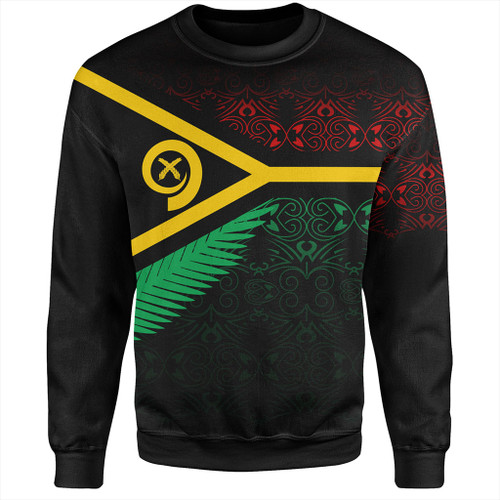 Vanuatu Sweatshirt Melanesia Tribal Pattern