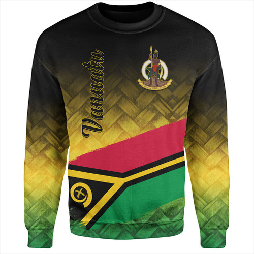 Vanuatu Sweatshirt Flag Lauhala Style