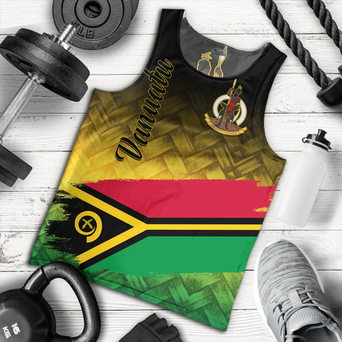 Vanuatu Tank Top Flag Lauhala Style