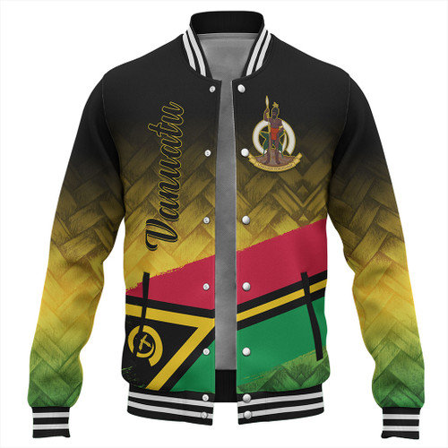 Vanuatu Baseball Jacket Flag Lauhala Style